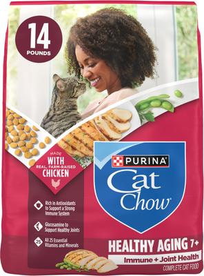 Essentials 7+ Immune + Joint Health Recipe Senior Dry Cat Food, 3.15-lb bag, case of 4