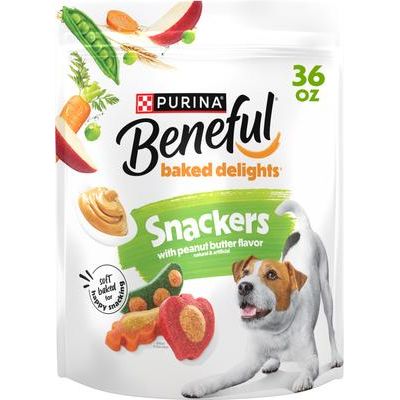 Delicias horneadas para perros con manzanas, zanahorias, guisantes y mantequilla de maní, bolsa de 22 oz