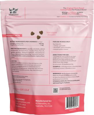 Extra Strength Broad Spectrum Hemp Extract Canine Salmon Oil Flavored Soft Chewable Calming Supplement for Dogs, 7-mg, 60 count