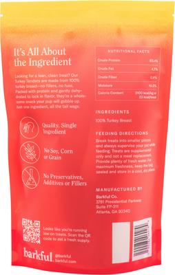 Golosinas deshidratadas para perros adultos de calidad humana, de pavo tierno, bolsa de 4 oz