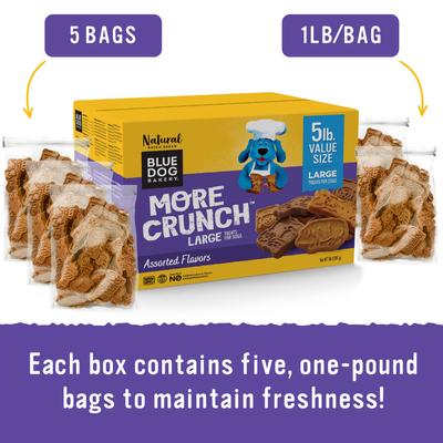 More Crunch Value Pack Assorted Flavors Large Dog Treats, 5-lb box