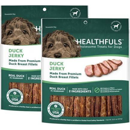Golosinas para perros Duck Jerky Tenders, bolsa de 1 lb