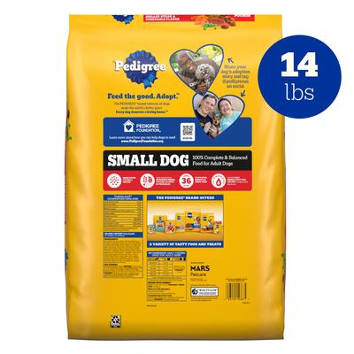 Comida seca para perros adultos de raza pequeña, nutrición completa, sabor a carne a la parrilla y vegetales, bolsa de 14 lb