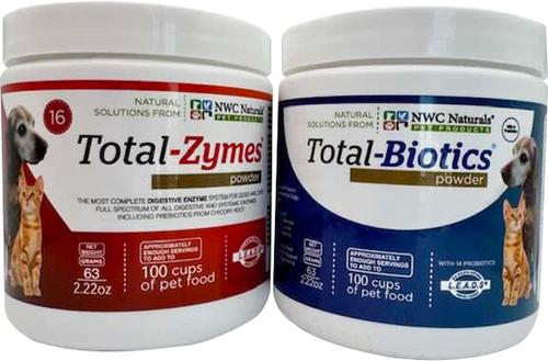 Total-Digestion Digestive Enzymes & Probiotics Dog & Cat Powder Supplement Twin Pack, 8-oz jars