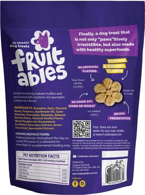 Bundle: Variety Pack - Fruitables Pumpkin & Banana Flavor Dog Treats, Pumpkin & Cranberry & Sweet Potato & Pecan Flavors