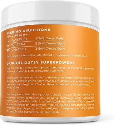 Probiotic Superhero Chews Duck Flavor Supplement for Dogs, 90 count