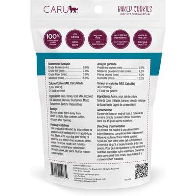 Galletas horneadas para perros con leche de cabra, plátano y arándanos, bolsa de 4 oz