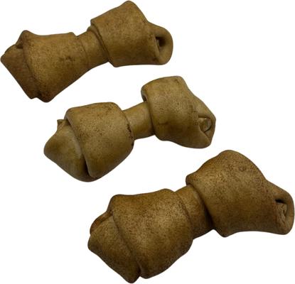 Knotted 4 to 5-in Peanut Butter Flavor Rawhide Bone Dog Treats, 30 count