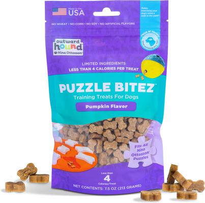Nina Ottosson by Outward Hound Apple Bacon Puzzle Bitez Training Dog Treats, 7.5-oz bag