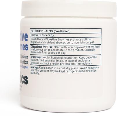 Digestive Enzymes Powder Supplement for Cats, 108-g jar