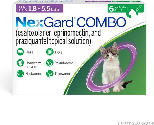 Topical for Cats, 1.8-5.5lbs (Purple Box), 1 Dose (1-mo. supply)
