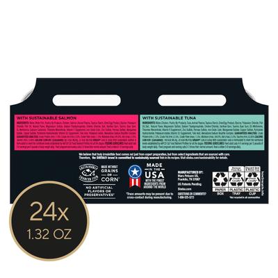 Perfect Portions Grain-Free Salmon & Sustainable Tuna Cuts in Gravy Entree Variety Pack Adult Wet Cat Food Trays, 2.6-oz, case of 12