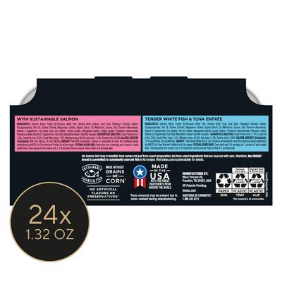 Perfect Portions Grain-Free Seafood Entrees Pate Variety Pack Adult Wet Cat Food Trays, 2.6-oz, case of 12