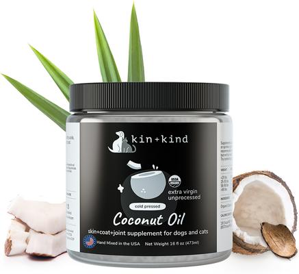 Raw Coconut Oil Skin & Coat Boost Dog & Cat Supplement, 8-fl oz bottle