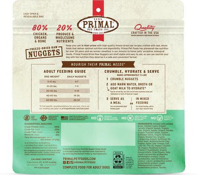 Chicken Formula Nuggets Grain-Free Raw Freeze-Dried Dog Food, 5.5-oz bag