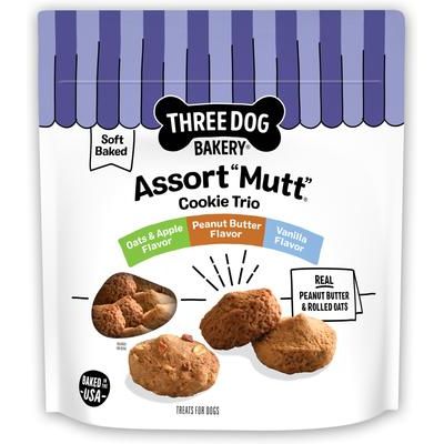 Soft Baked AssortMutt Trio, Oat, PB, & Vanilla Dog Treats, 26-oz bag