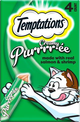 Creamy Puree Mix-Ups Seafood Medley Flavor Lickable Cat Treats, 0.42-oz tube, pack of 16