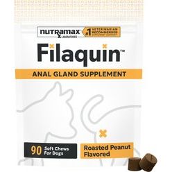 Filaquin Anal Gland & Digestive Health Soft Chews, Crema de Cacahuate. 90 chews. - Nutramax