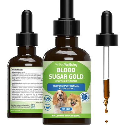 REV Blood Sugar GOLD Liquid Diabetes Supplement for Dogs, sabor Tocino. 60 ml. - Pet Wellbeing