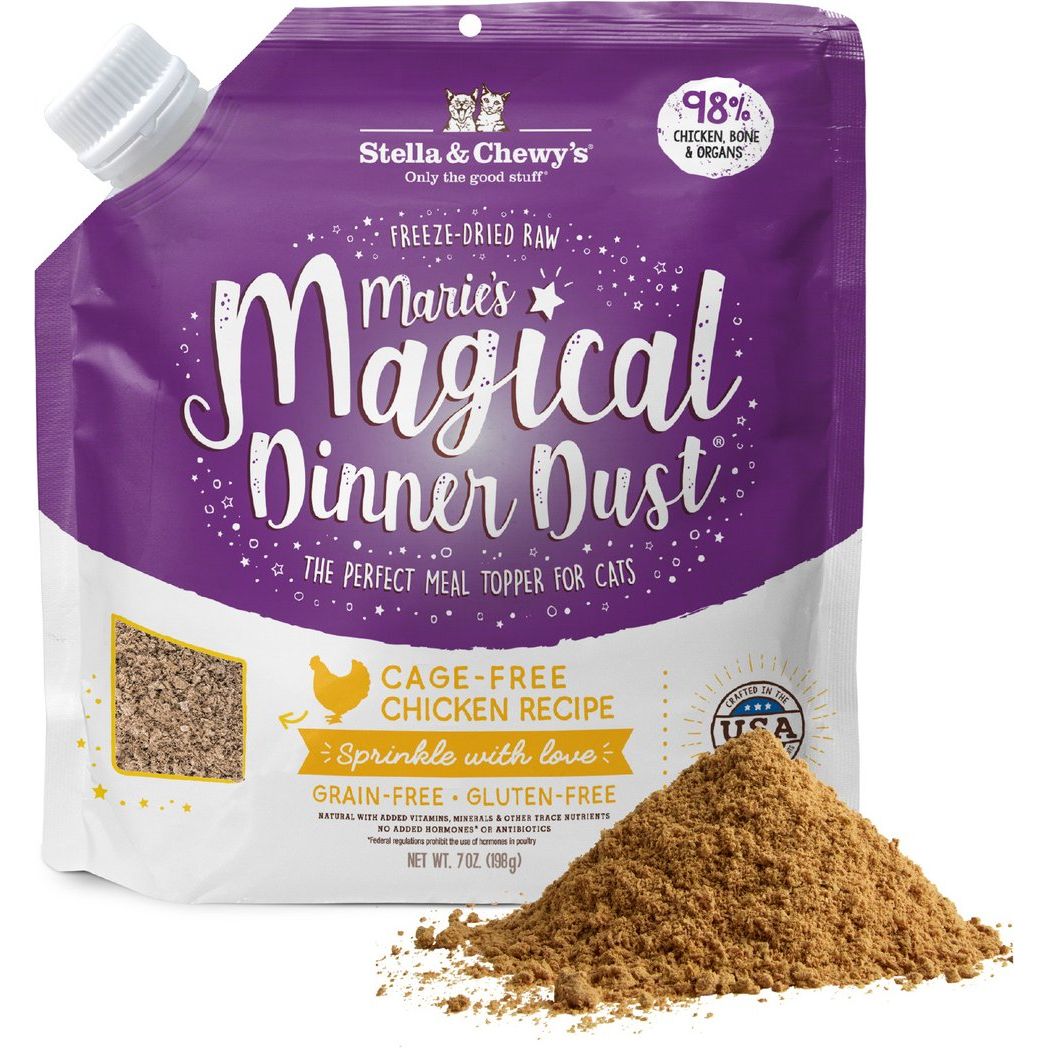 Marie's Magical Dinner Dust Cage Free Chicken Recipe Freeze-Dried Raw Cat Food. 200 g.