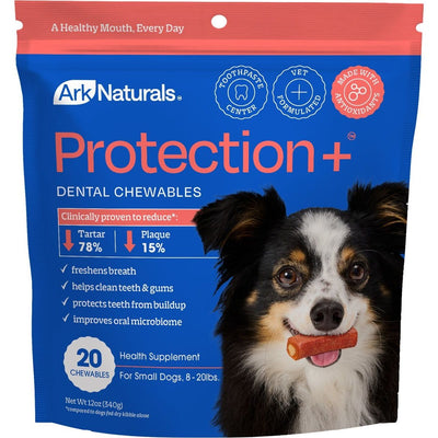 Protection+ Brushless Toothpaste Dental Chews, tamaño Pequeño. 340 g. - Ark Naturals