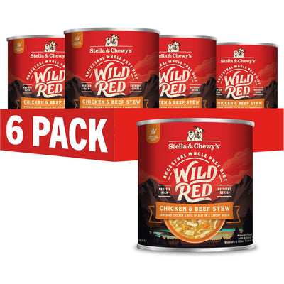 Wild Red Grain-Free Chicken & Beef Stew Wet Dog Food. 6 pack.