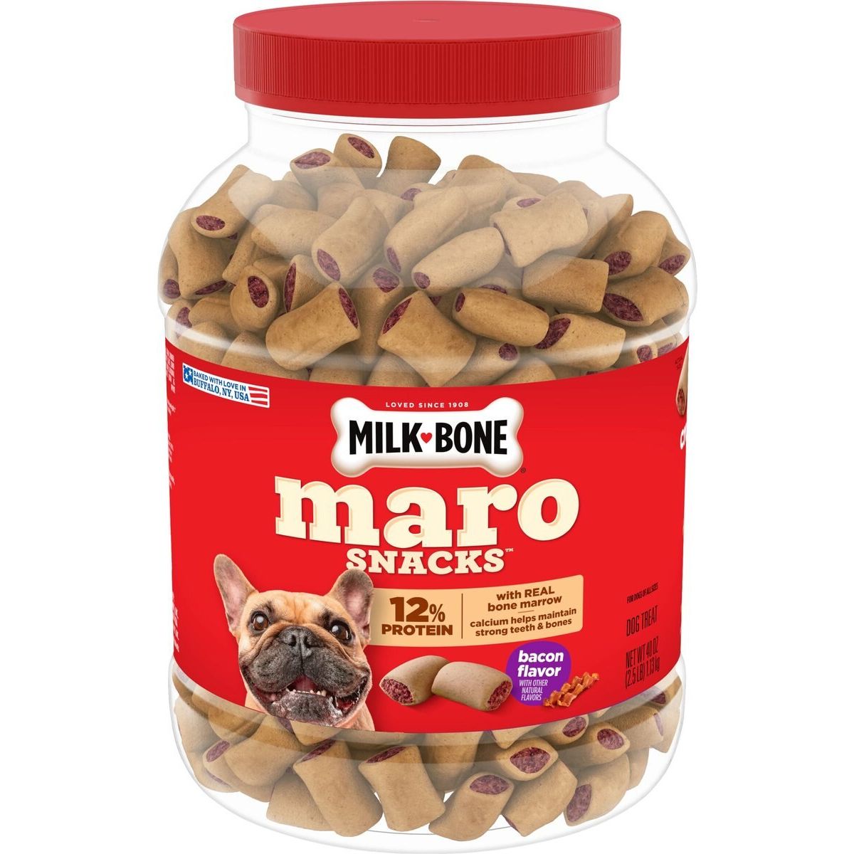 MaroSnacks Bone Marrow sabor Tocino. 1.13 kg. - Milk-Bone