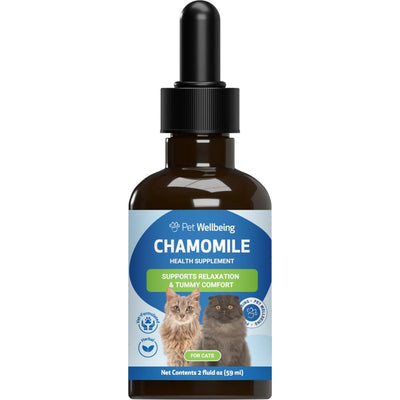 REV Chamomile Supports Healthy Calm & Digestive Function Liquid Supplement for Cats, sabor Tocino. 60 ml. - Pet Wellbeing