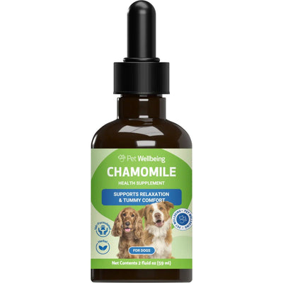 REV Chamomile Supports Healthy Calm & Digestive Function Liquid Supplement for Dogs, sabor Tocino. 60 ml. - Pet Wellbeing