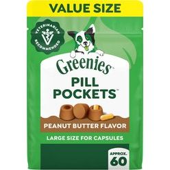 Pill Pockets Soft Treats para Perros, Real Peanut Butter