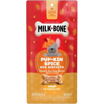 Galletas crujientes para perros adultos con sabor a manzana y canela, bolsa de 8 oz