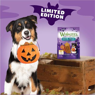 by Wellness Halloween Dental Chews Natural Grain-Free Dental Dog Treats, Medium, 6 count