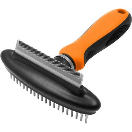 Flex Series 2-in-1 Dual-Sided Grooming Undercoat Dog & Cat Rake & Deshedding Tool, Green