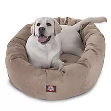 Majestic Pet Villa Micro-Velvet Bagel Dog Bed