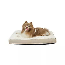 Armarkat Beige & Ivory Snowy Velvet Pillow Dog Bed