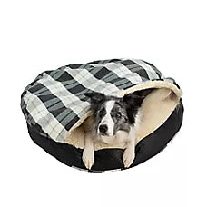 Snoozer Wag Collection Barkely/Black Diamond Luxury Cozy Cave Round Dog Bed