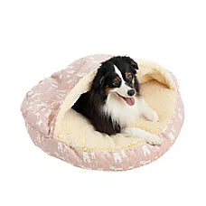 Snoozer Wag Collection Pedigree Blush Luxury Cozy Cave Round Dog Bed