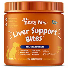 Liver Support Bites con BioPerine, sabor Pollo. 90 chews.