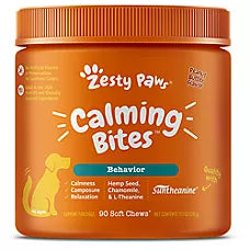 Calming Soft Chews, Stress Anxiety & Hyperactivity Support, sabor Crema de Cacahuate. 90 chews.