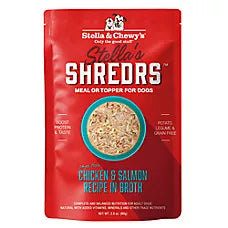 Stella's Shredrs Adult Dog Wet Food or Topper - Chicken & Salmon