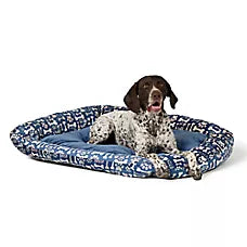 Top Paw Bone and Paw Print Cuddler Dog Bed
