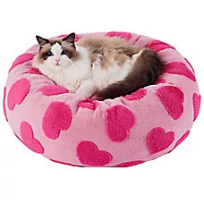 REV Cama Cute Donut - Pink Hearts para Perros y Gatos - Lesure