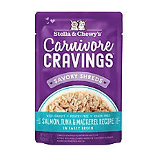 Carnivore Cravings Adult Wet Cat Food - Grain Free, Savory Shreds, 79 g