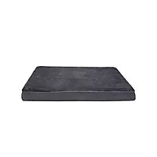 FurHaven Terry & Suede Memory Foam Deluxe Dog Bed Mattress - Espresso, Gray, Large - Jumbo Plus