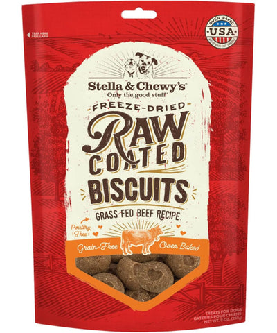 Stella & Chewy's Freeze-Dried Raw Coated Dog Biscuits, 4 sabores. 255 gr.