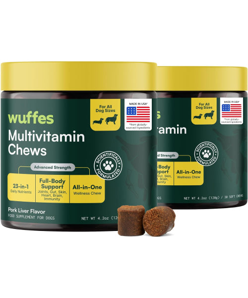 Wuffes, Multivitamin for Every Day para Perros. 30 y 60 chews.