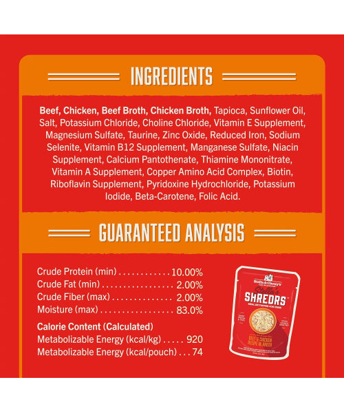 Stella & Chewy's, Stella's Shredrs topping húmedos para Perros, 8 sabores. 12 pack