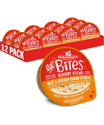 Stella & Chewy's, Lil Bites Savory Stews in Broth for Small Breed, 6 sabores. 12 pack