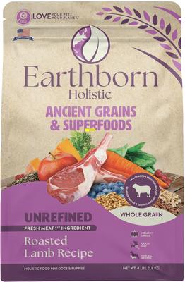 Unrefined Roasted Lamb with Ancient Grains & Superfoods Dry Dog Food, 4-lb bag