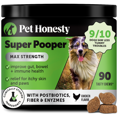 Pet Honesty Super Pooper Max Strength sabor pollo, 90 masticables, PH-1299038